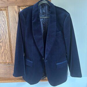 Ludlow Slim-fit Shawl-Collar Tuxedo Navy Velvet Jacket